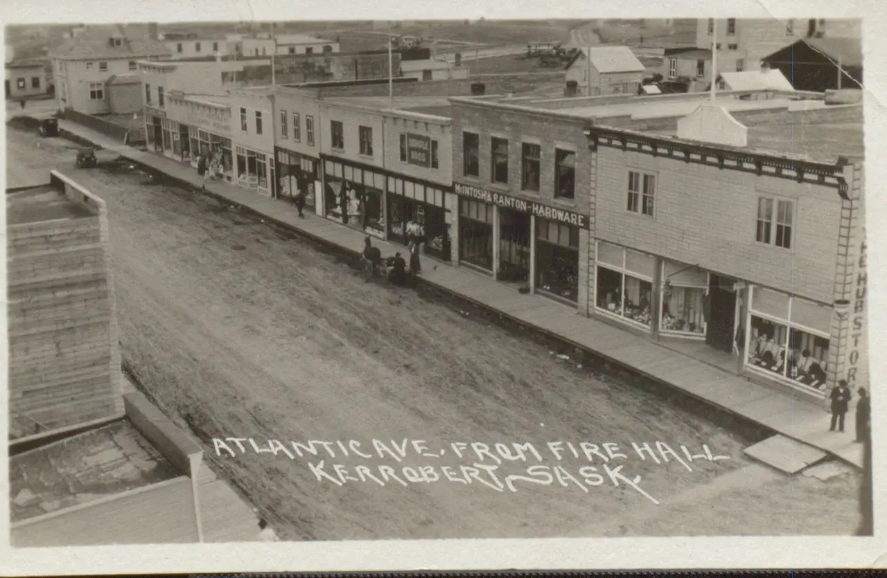 Atlantic Avenue from the Fire Hall, 1917